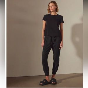 James Perse Mixed Media Pant - Black Size 1